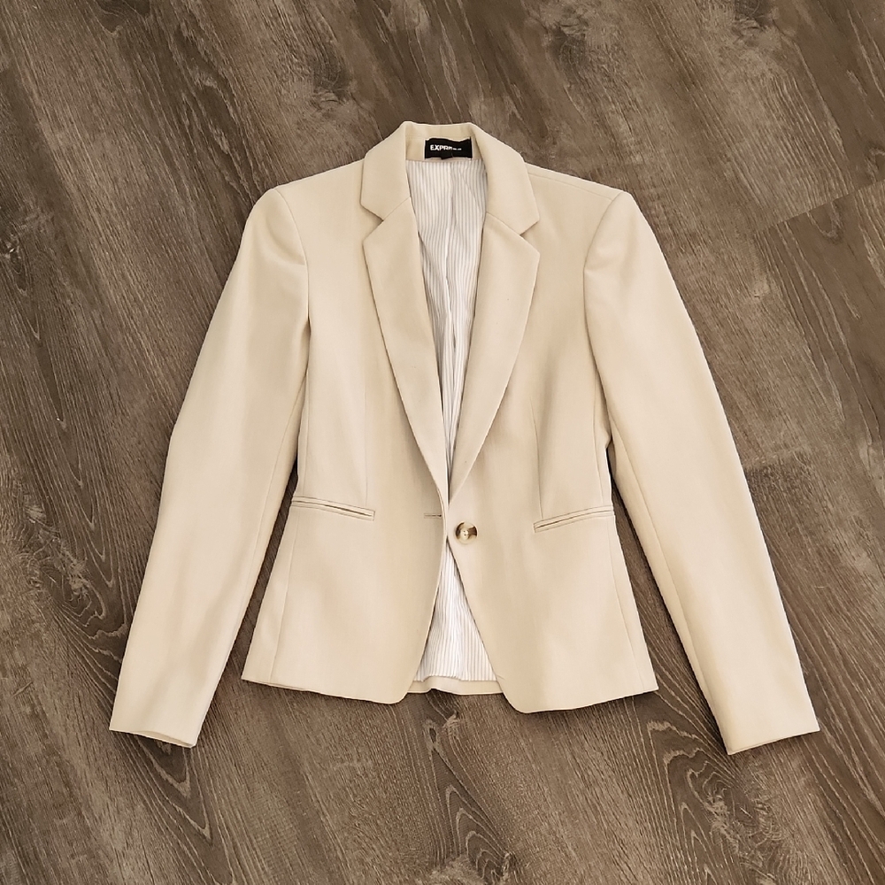 Express - Beige Women's Blazer/Suit Jacket